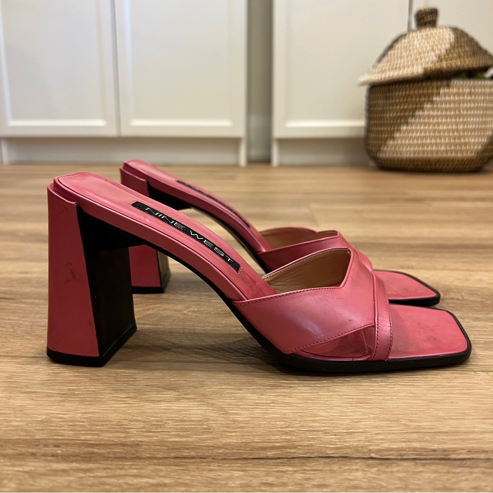 Vintage Y2K Nine West Pink Chunky Heels - 6